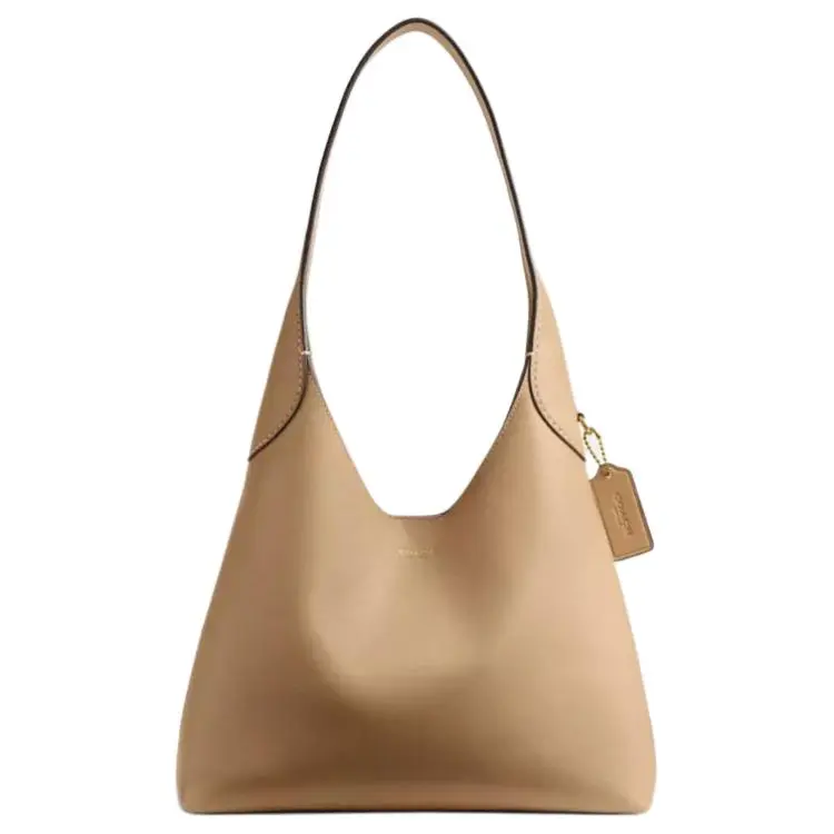 COACH Brooklyn Grain Leather Handbag, Shoulder Bag Small Women's Brass