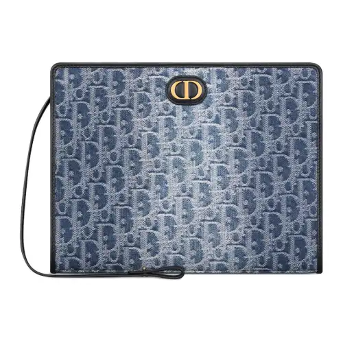 DIOR 30 MontaigneDean Jacquard Clutch Women's Blue