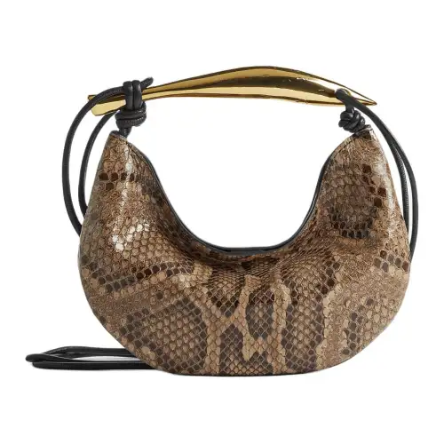Bottega Veneta Sardine Python Skin Portable Crossbody Bag, Shoulder Bag Mini Women's Tan
