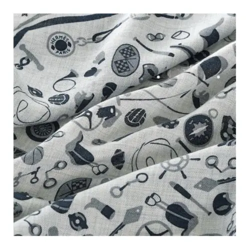 HERMES Cashmere Scarves Men's Multicolor