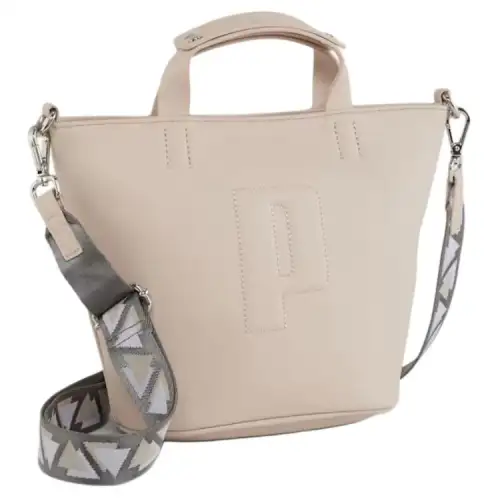 PUMA Nylon Shoulder Bag, Crossbody Bag, Handbag Mini Women's Beige