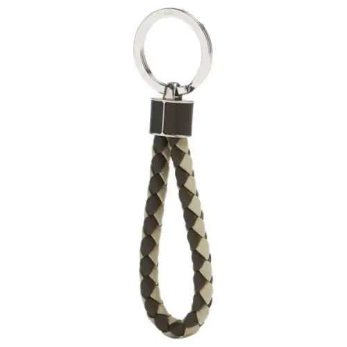 Bottega Veneta Metal, Leather Keychains Men's Green