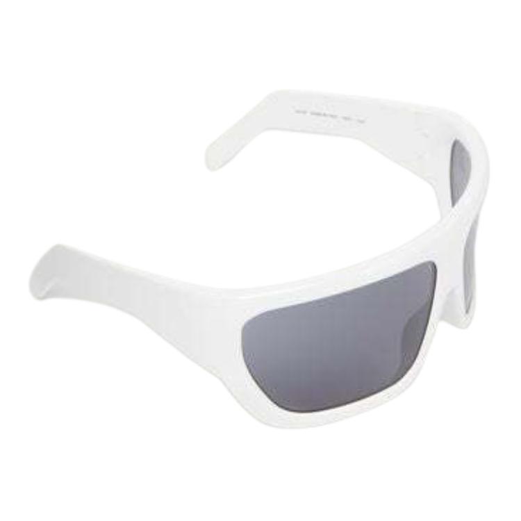 RICK OWENS/RO Nylon Irregular Shape Sunglasses Men's White