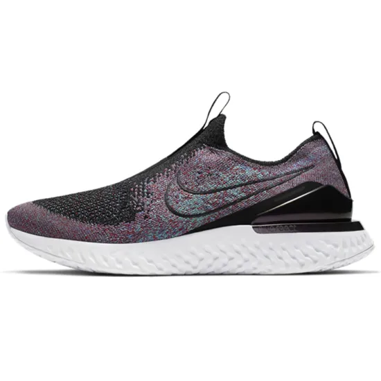 Nike Epic Phantom React Flyknit Black University Red Hyper Jade Women's