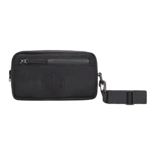 STONE ISLAND Compass Patch Zipped Clutch Bag