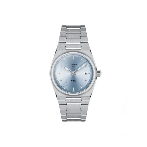 TISSOT PRX Quartz Movement 100m Waterproof Women's Watch 35mm Blue Dial Stainless Steel Case