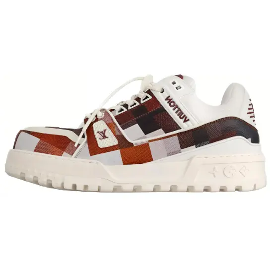 LOUIS VUITTON Trainer Maxi Skateboard Shoes Unisex Low-Top Chestnut Brown