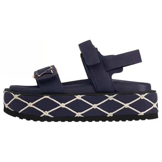 LOUIS VUITTON LV Sunset Strap Sandals 5cm Women's Dark Blue