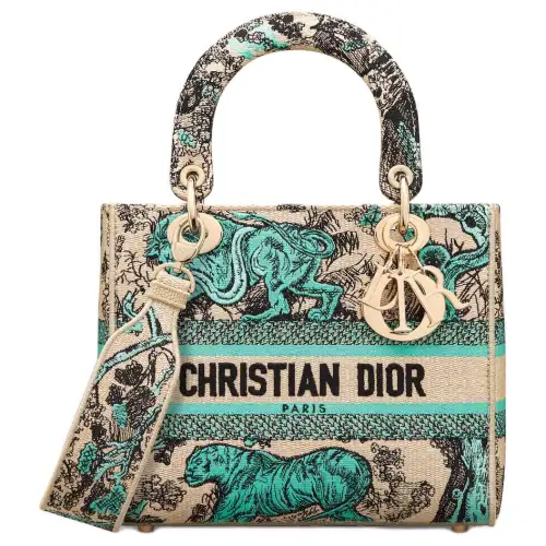 DIOR DIORIVIERA Raffia Fiber Shoulder Bag, Crossbody Bag, Handbag Medium Women's Seaside