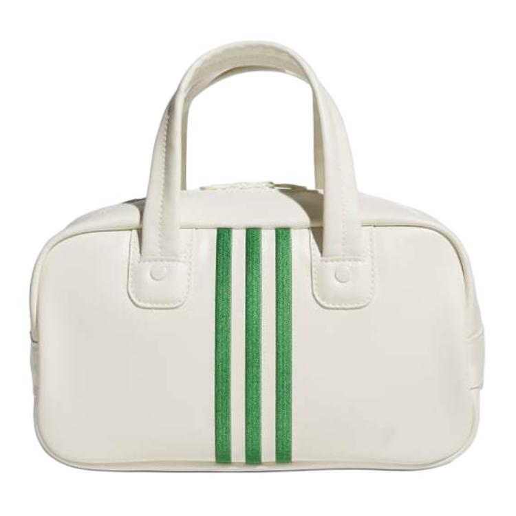 Adidas Electroplated Polyurethane Handbag Regular Women's White & Green