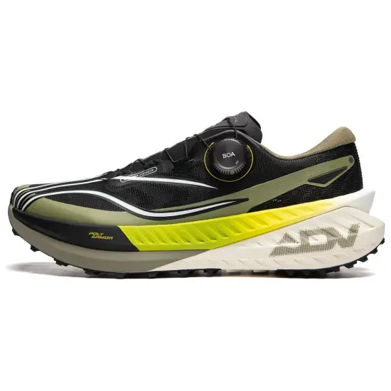 LINING Dilu Running Shoes Men Low-Top Black/Agarwood Green