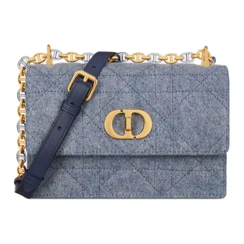 DIOR Denim Portable Crossbody Bag, Shoulder Bag Women's Denim Blue