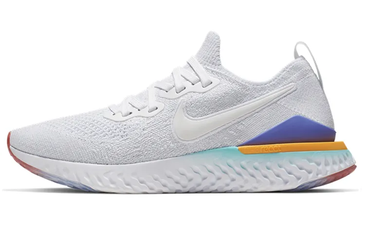 Nike Epic React Flyknit 2 White Hyper Jade Ember Glow Women's