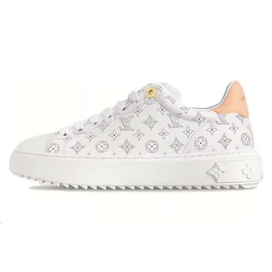LOUIS VUITTON Time Out Skateboard Shoes Women's Low-Top White