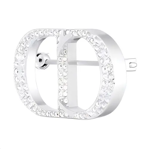 DIOR Crystal Brooches Men's Silver