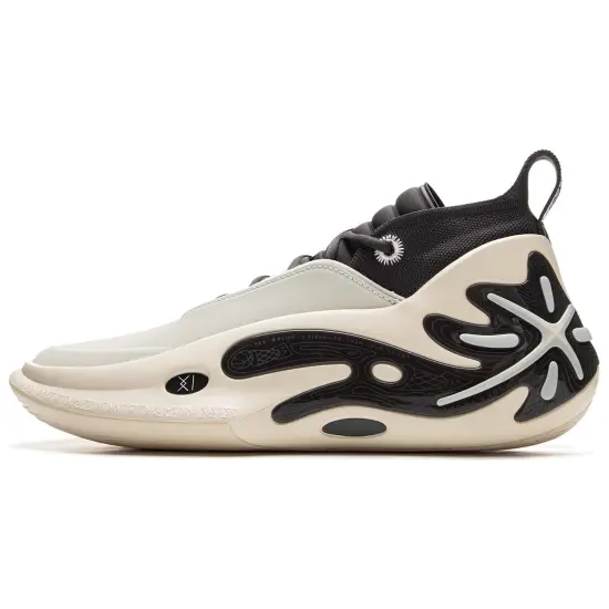 LINING Wow11 Basketball Shoes Men's Mid top White Black