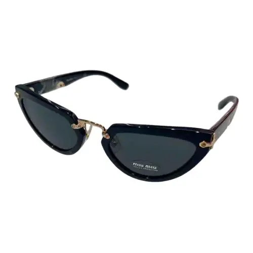 MIU MIU Irregular Shape Sunglasses Women's Black