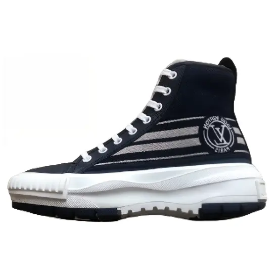 LOUIS VUITTON Squad Casual Shoes Women's High-Top Dark Blue
