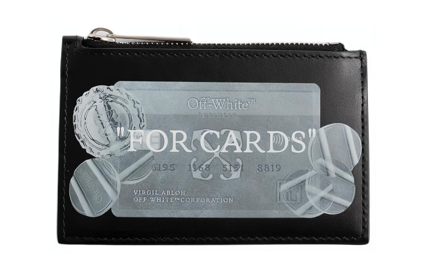 OFF-WHITE Quote Bookish Leather Cardholder