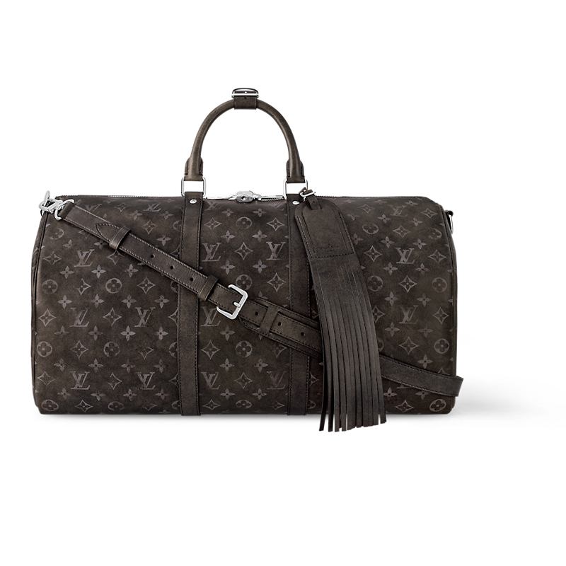 LOUIS VUITTON Keepall Monogram Matte Cow Leather Shoulder Bag, Crossbody Bag, Handbag, Travel Bag Men's Black