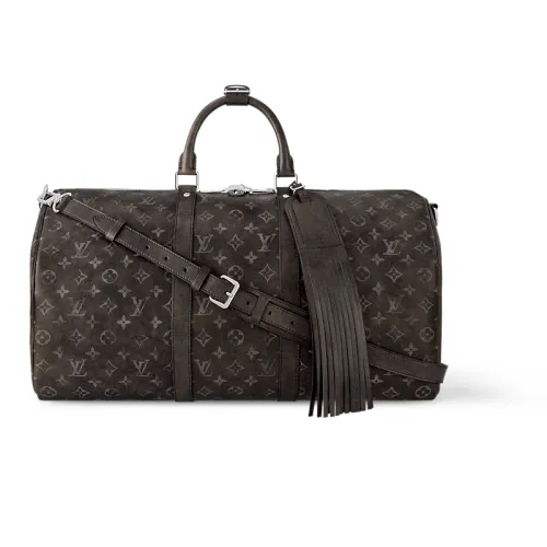 LOUIS VUITTON Keepall Monogram Matte Cow Leather Shoulder Bag, Crossbody Bag, Handbag, Travel Bag Men's Black