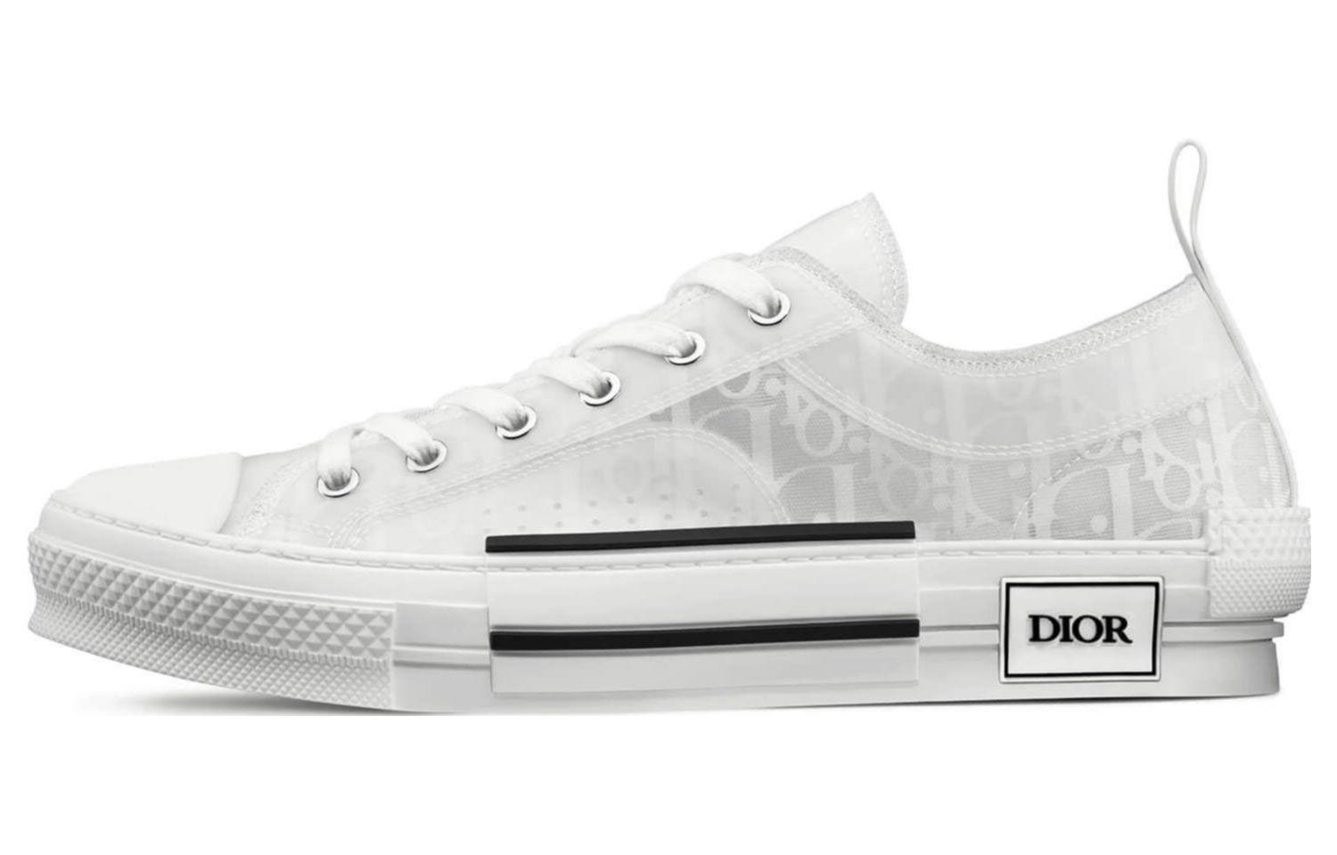 DIOR Dior B23 прозрачный логотип материала популярный Легкая кроссовка с низкой вершиной мужской стиль белый