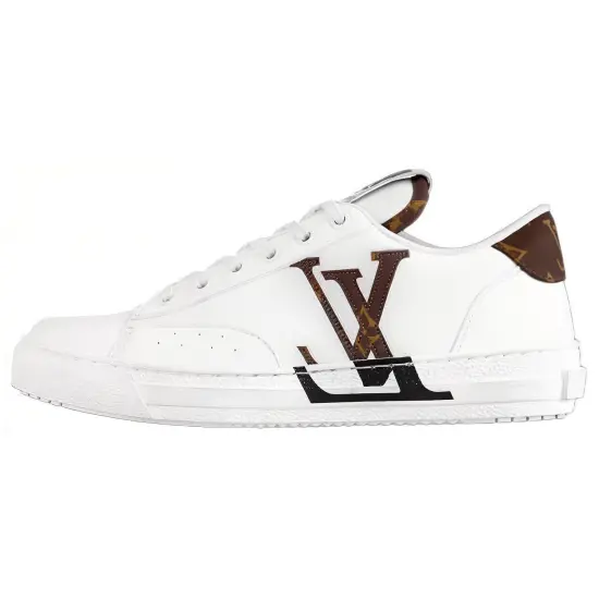 LOUIS VUITTON Charlie Skateboard Shoes Women's Low-Top White Brown