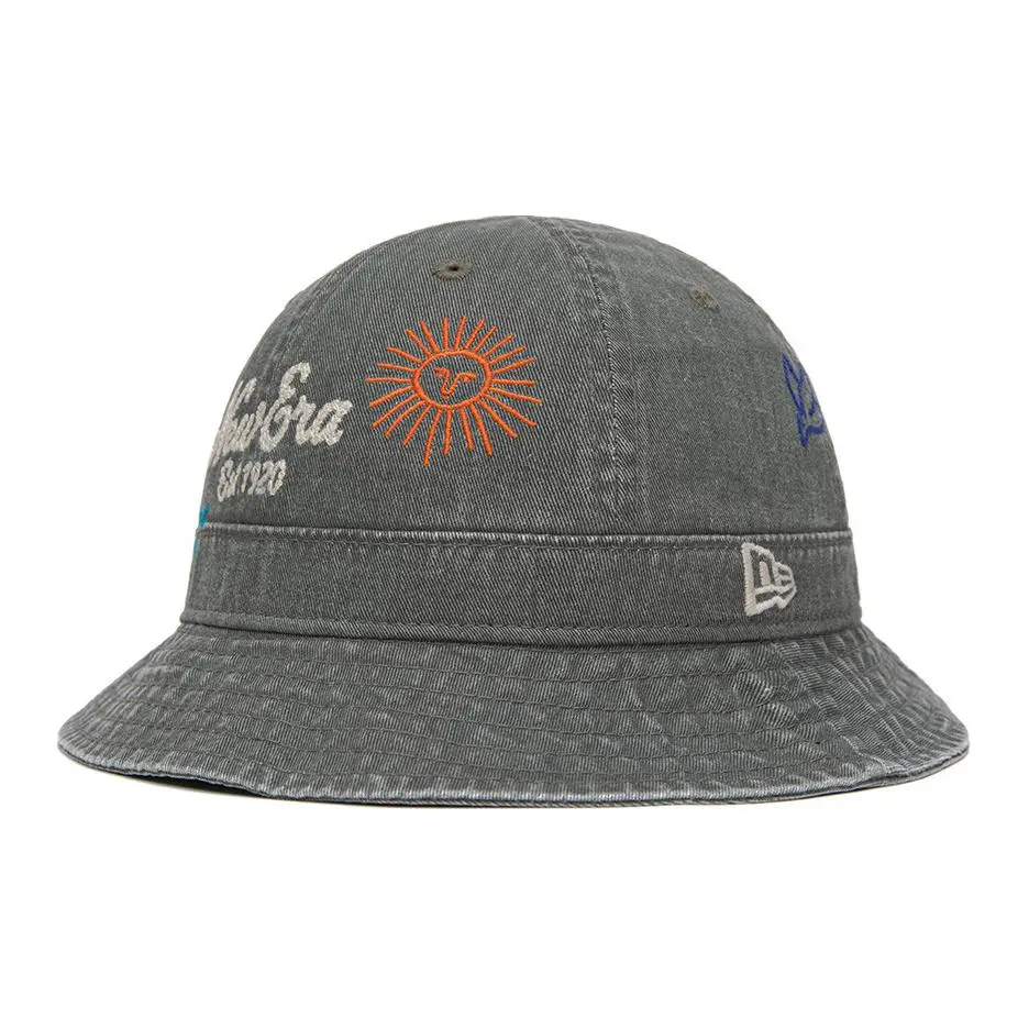 New Era Cotton, Polyester Bucket Hats Unisex Gray