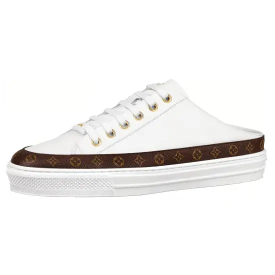 LOUIS VUITTON Stellar Mules 'White Brown' Women's