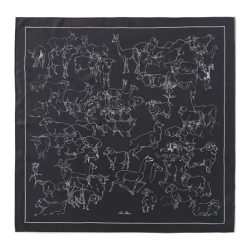 Loro Piana Mulberry Silk Scarves Women's Black