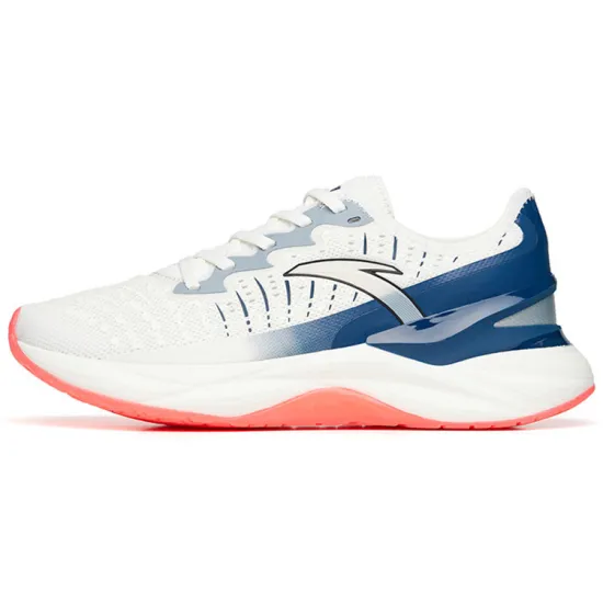 ANTA Tron 2.0 Running Shoes Men Low-Top Ivory White/Navy Blue