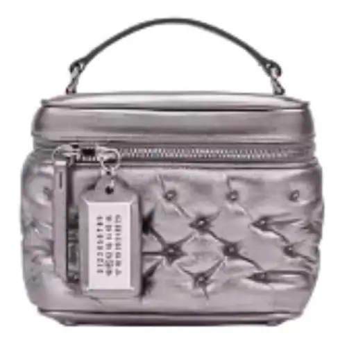 Maison Margiela Sheepskin Shoulder Bag, Crossbody Bag, Handbag Small Women's Metal Silver