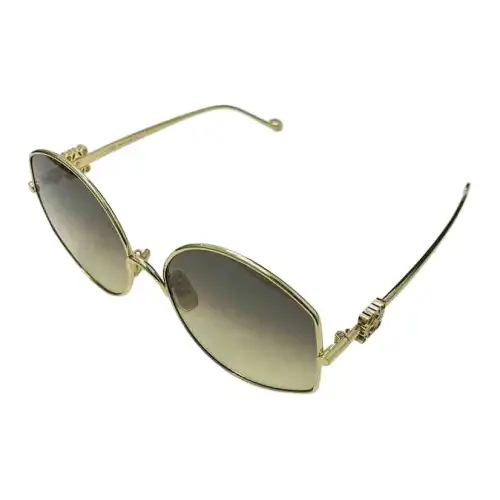 LOEWE Irregular Shape Sunglasses Women's Gold