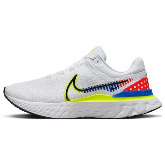 Nike React Infinity Run Flyknit 3 Premium White Volt Racer Blue