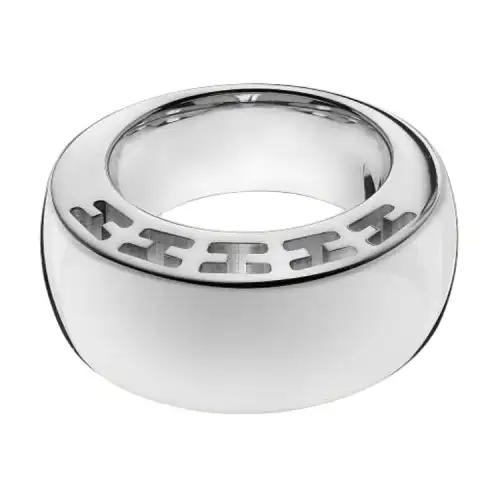 HERMES Metal Rings Unisex Silver