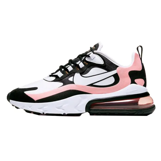 Nike Air Max 270 React Black White Bleached Coral Women's