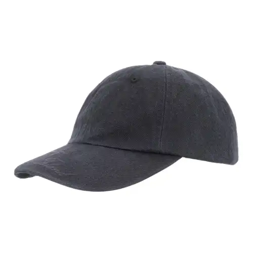 Supreme x STONE ISLAND 100% Cotton Denim Baseball Caps Unisex Black