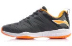 Li Ning TD Cushioning Lightweight Slip Resistant Support Low top Badminton Shoes Unisex Black Orange