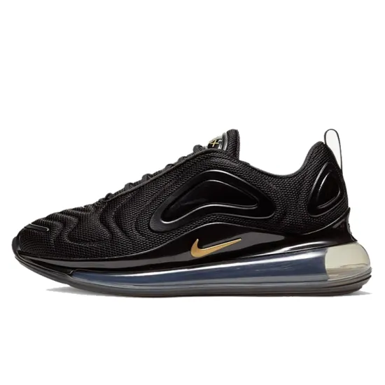 Nike Air Max 720 Black Metallic Gold Women's