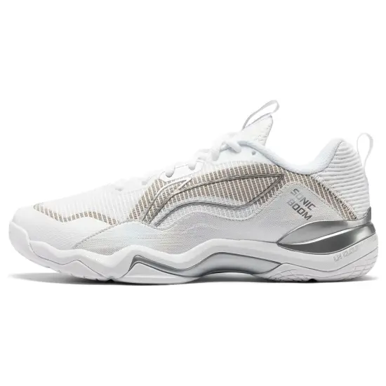 LiNing OP Abrasion Resistant Low Top Badminton Shoes Unisex White