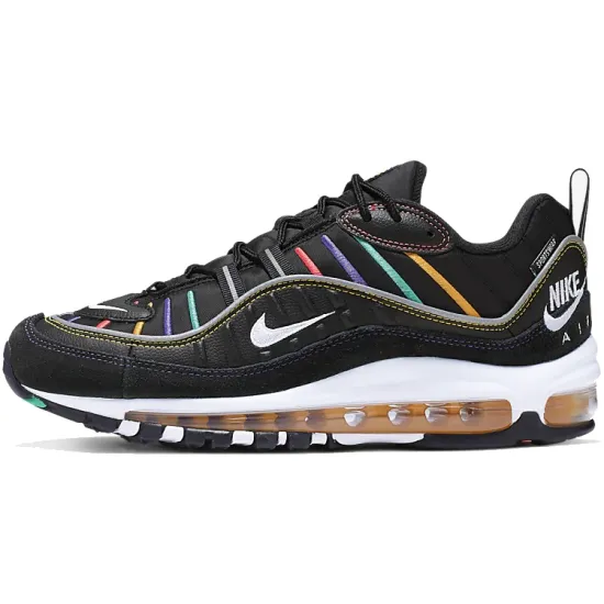 Nike Air Max 98 Running Shoes Women's Low-top Black