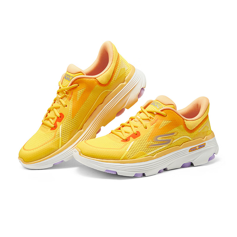 Skechers GO RUN 7.0 Low top Casual Running Shoes Women’s Yellow White