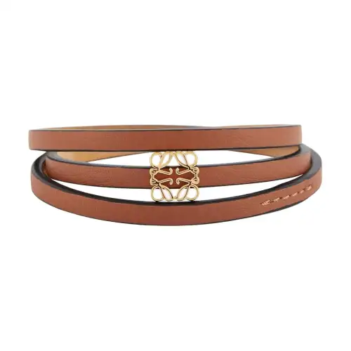 LOEWE Leather Wristbands Men's Tan
