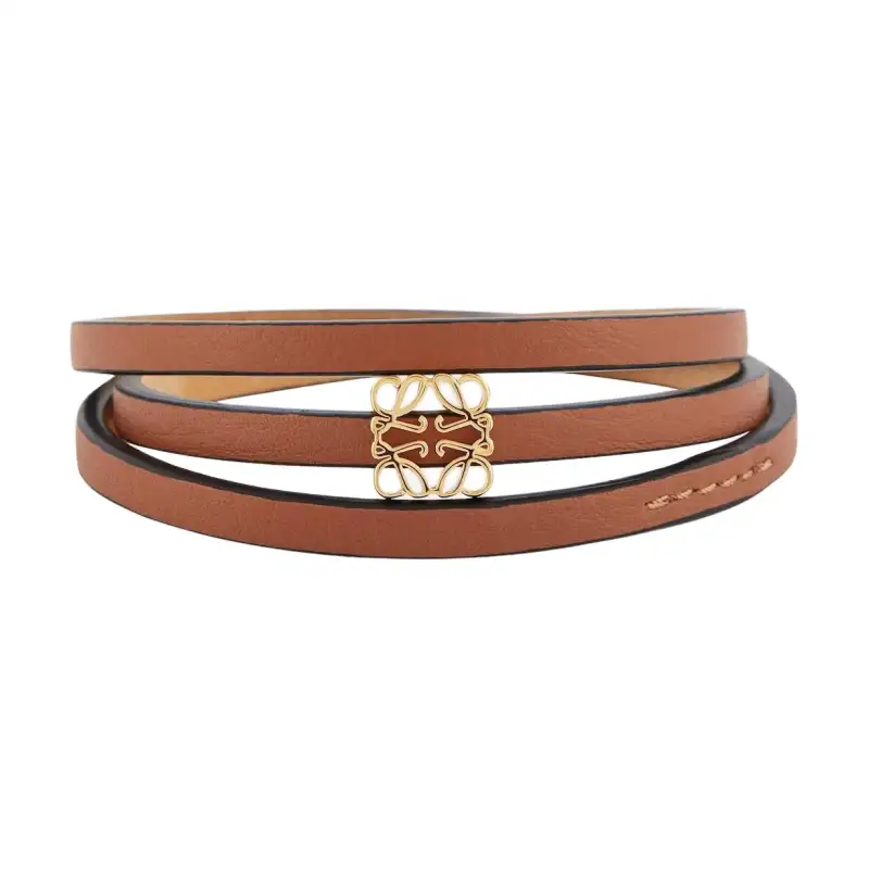 LOEWE Leather Wristbands Men's Tan