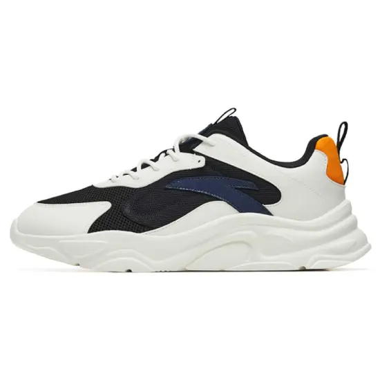Anta Little Millennium 2.0 Durable Cushioning Low-Top Sports Casual Shoes Black White