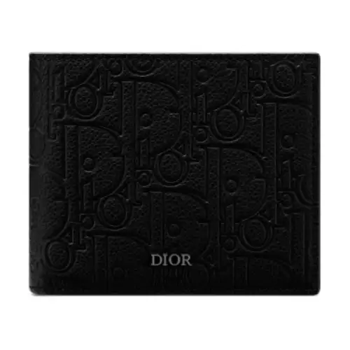DIOR Leather Wallet Men's Black