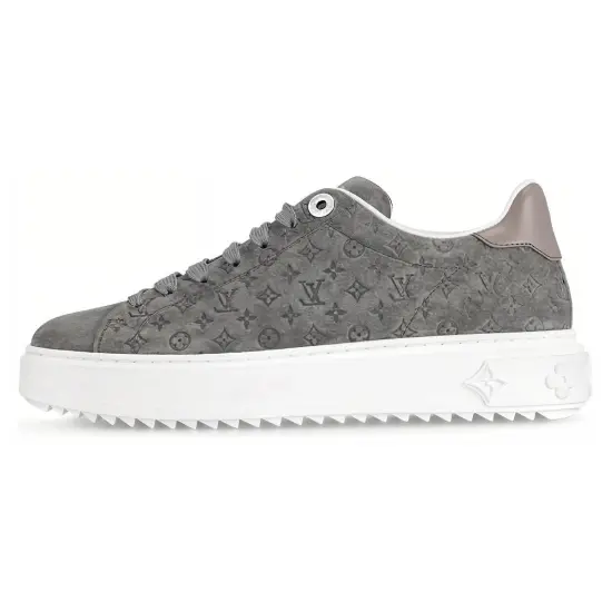 LOUIS VUITTON Time Out Sneakers 'Grey Minimonogram' Women's