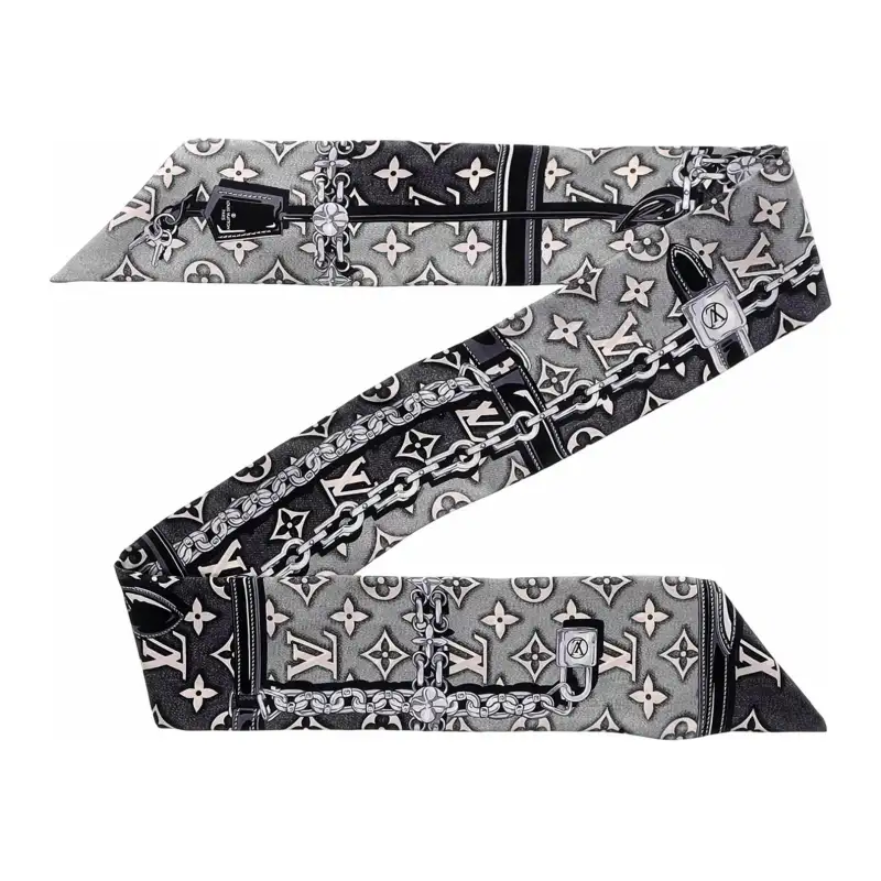 LOUIS VUITTON Monogram Scarves Women's Gray