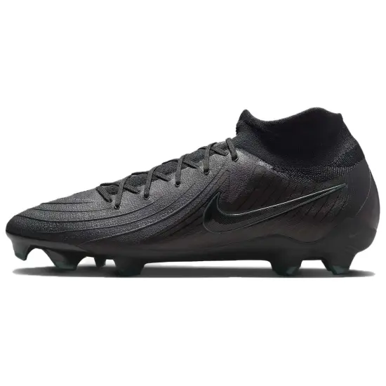 Nike Phantom Luna 2 FG Rubber Long Studs Natural Ground Anti Slip Wear Resistant Soccer Shoes Men's Black
