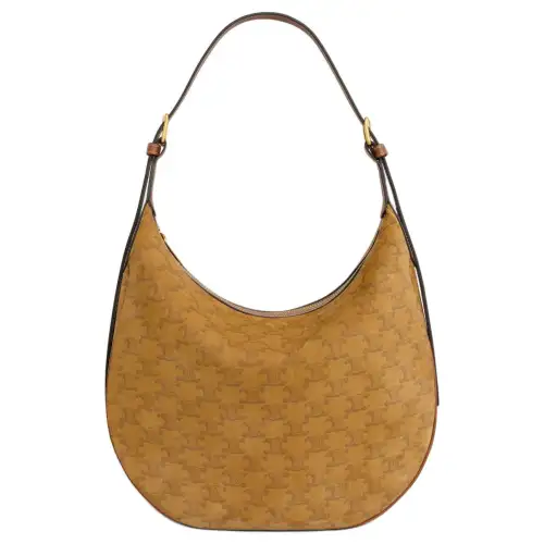 CELINE Cow Leather Handbag, Shoulder Bag Women's Gold